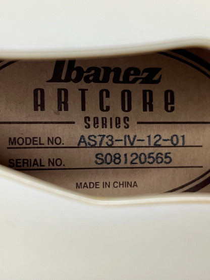 Ibanez Artcore Series AS73-IV Semi-Hollow Body Electric Guitar - Ivory