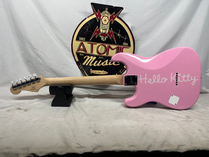 Squier by Fender x Hello Kitty Stratocaster Strat Electric Guitar 2024 with Hello Kitty Gig Bag - Pink