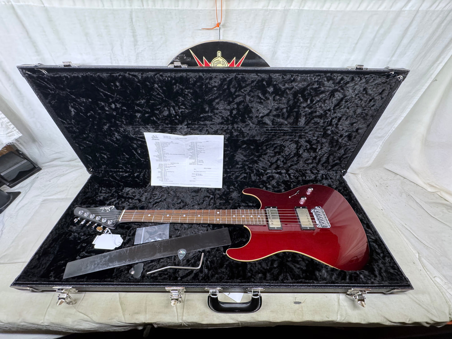 Suhr Pete Thorn SS Standard Signature Guitar with Case - Garnet Red