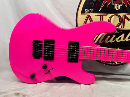 Dean Custom Zone Doublecut HH Electric Guitar  - Fluorescent Pink