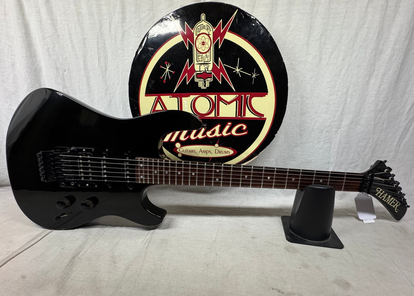 Hamer USA Chaparral Guitar with Case - Black - headstock repaired!