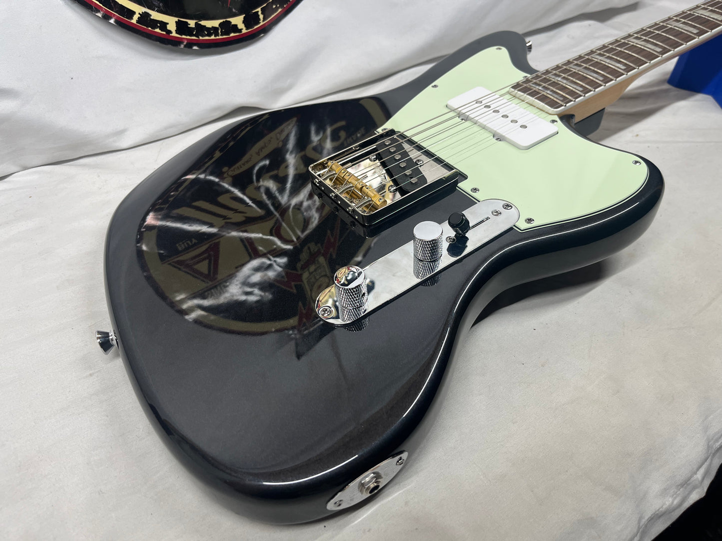 Squier Limited Edition Paranormal Offset Telecaster Tele Electric Guitar - Charcoal Frost Metallic