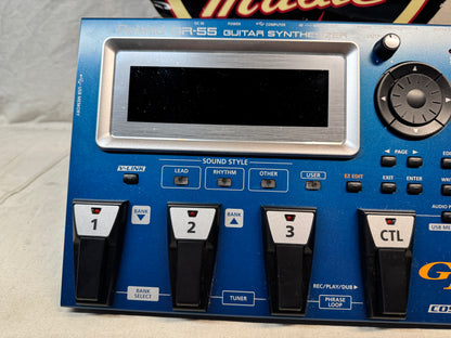 Roland GR-55 gr55 Guitar Synthesizer Pedal with Power Supply