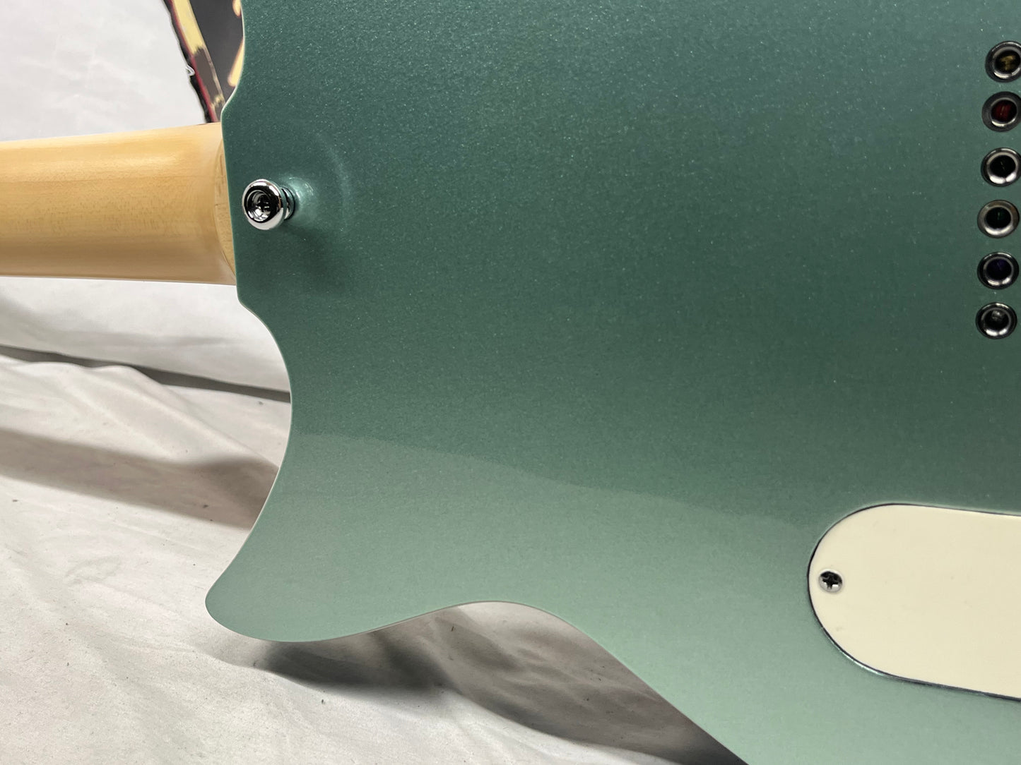 Rivolta Guitars Duocata Doublecut Semi-Hollow Body Electric Guitar - Duo Verde Metallic