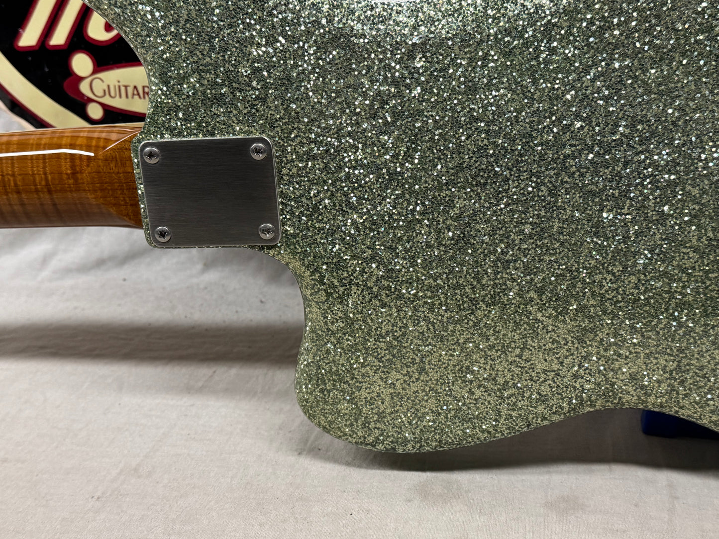 Shelton Electric Instruments Custom GalaxyFlite galaxy flite Guitar with Case 2022 - Mermaid Sea Glass Sparkle