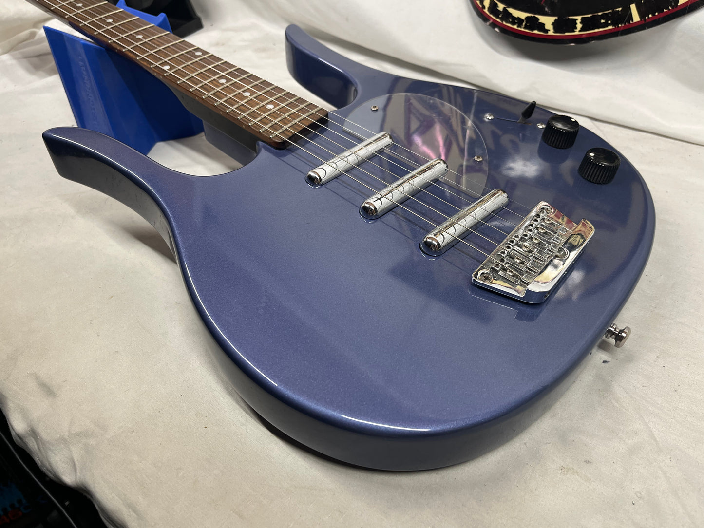 Danelectro RARE Longhorn Doublecut Electric Guitar with Case - Too Blue
