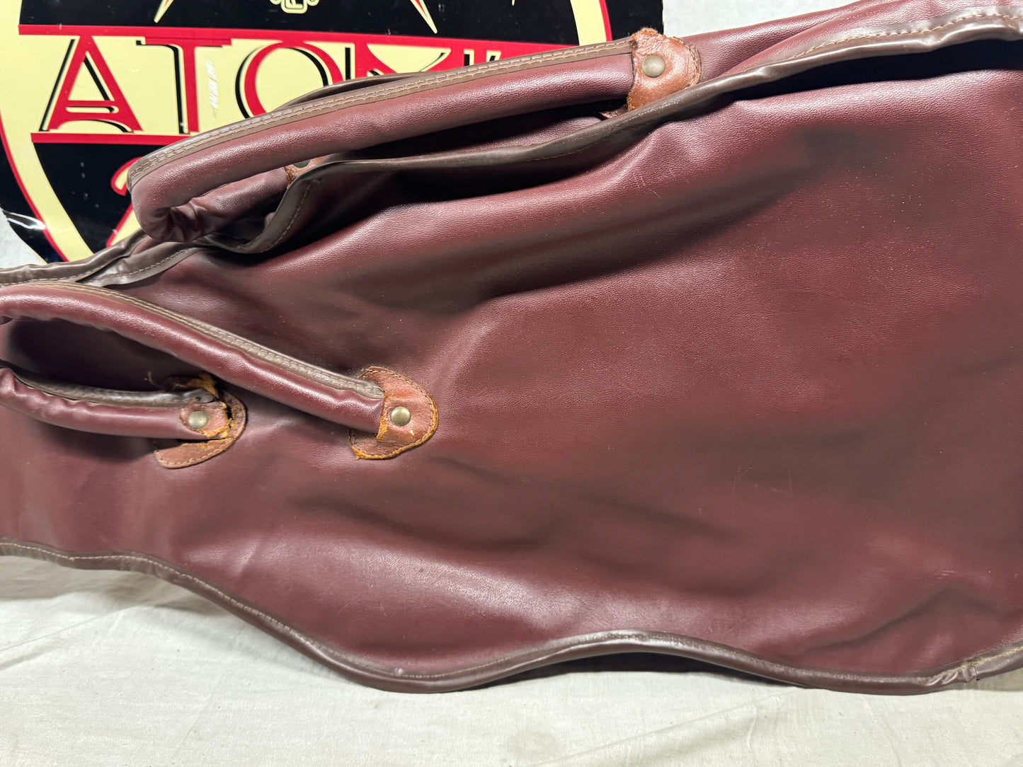 Victoria Vintage Plasti-Leather (Leather/Vinyl) Gig Bag 1950s - Brown