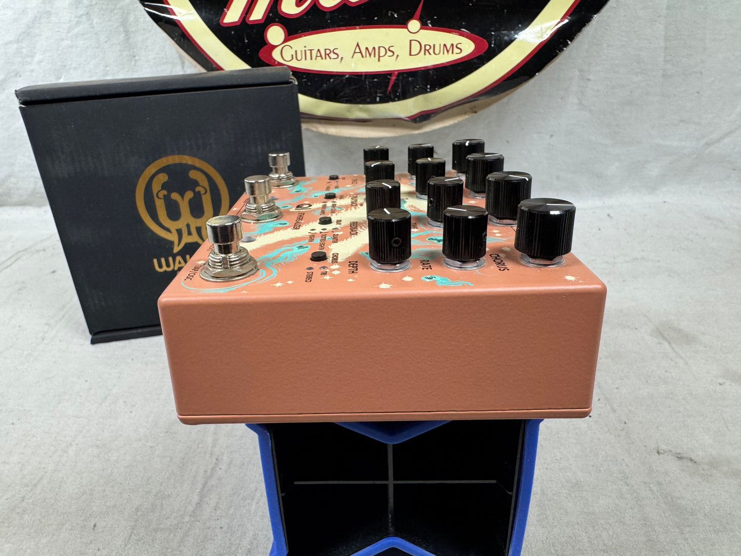Walrus Audio Qi Etherealizer Delay Chorus Reverb Multi-Effects Pedal with Box - Terracotta