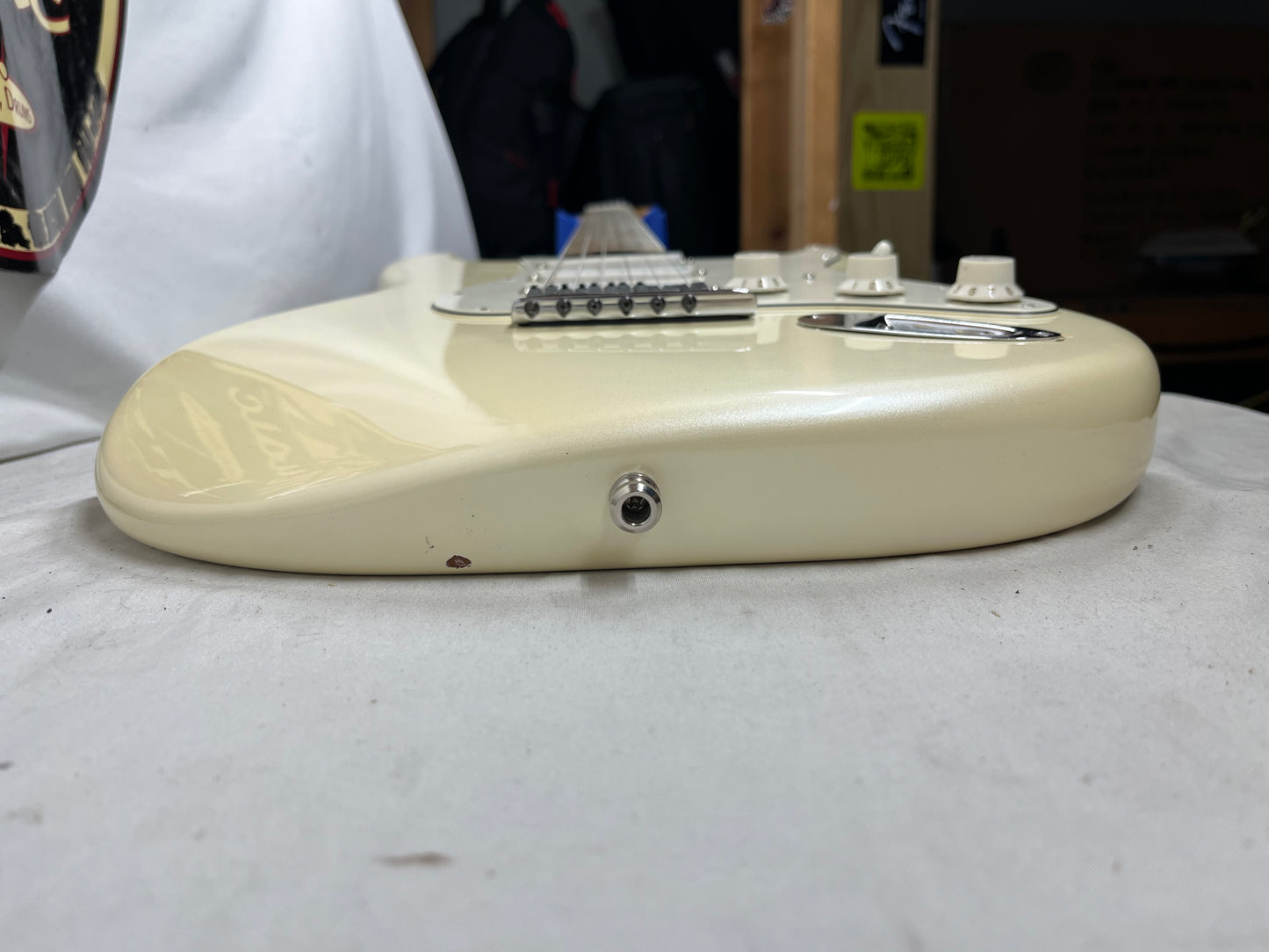 Fender American Elite Stratocaster Strat Electric Guitar - Olympic Pearl