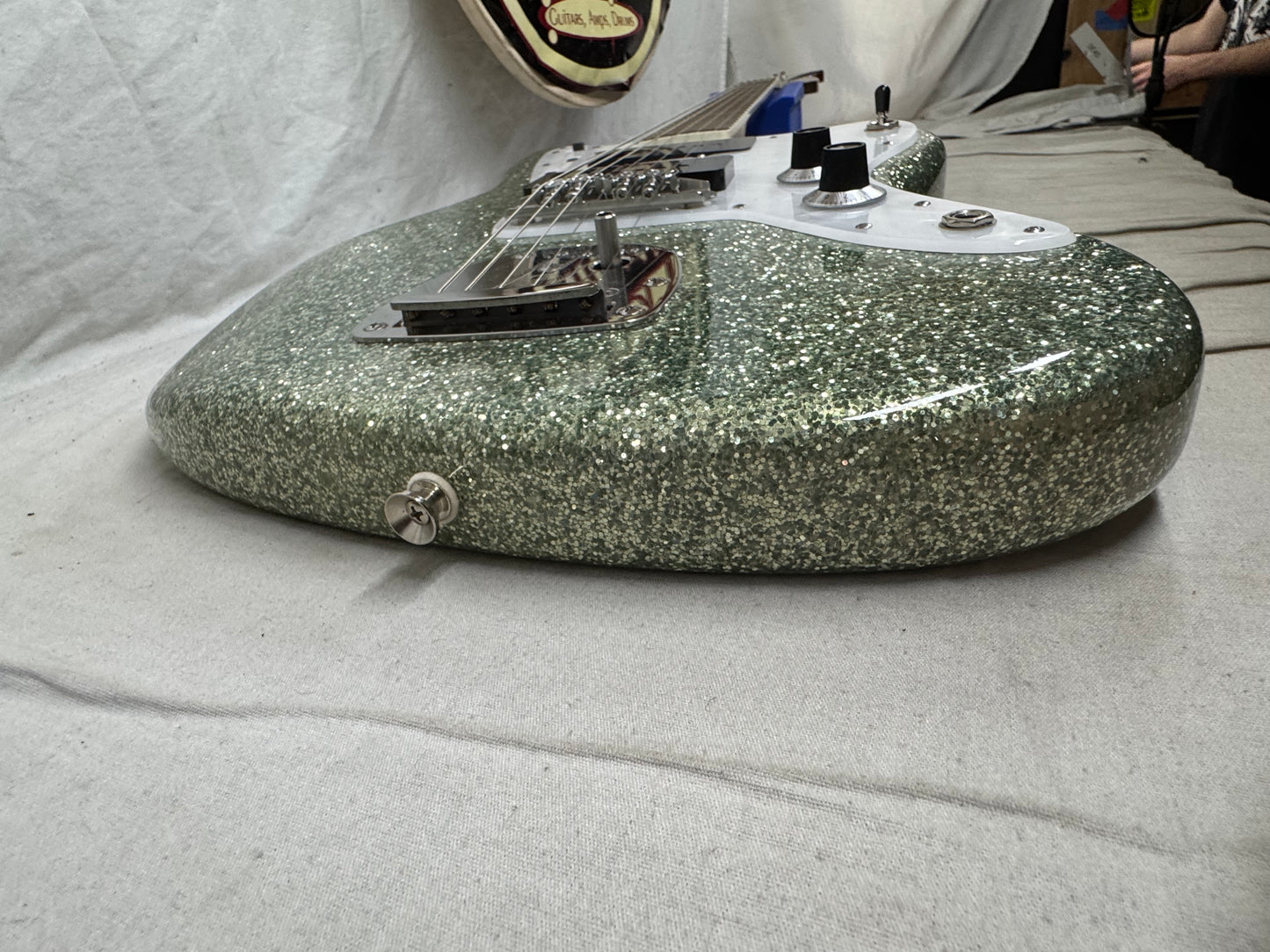 Shelton Electric Instruments Custom GalaxyFlite galaxy flite Guitar with Case 2022 - Mermaid Sea Glass Sparkle