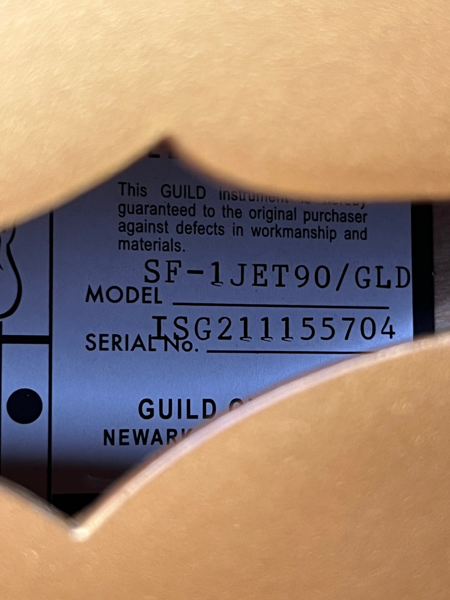 Guild SF-1 Starfire 1 Jet 90 Semi-Hollow Body Electric Guitar - Satin Gold