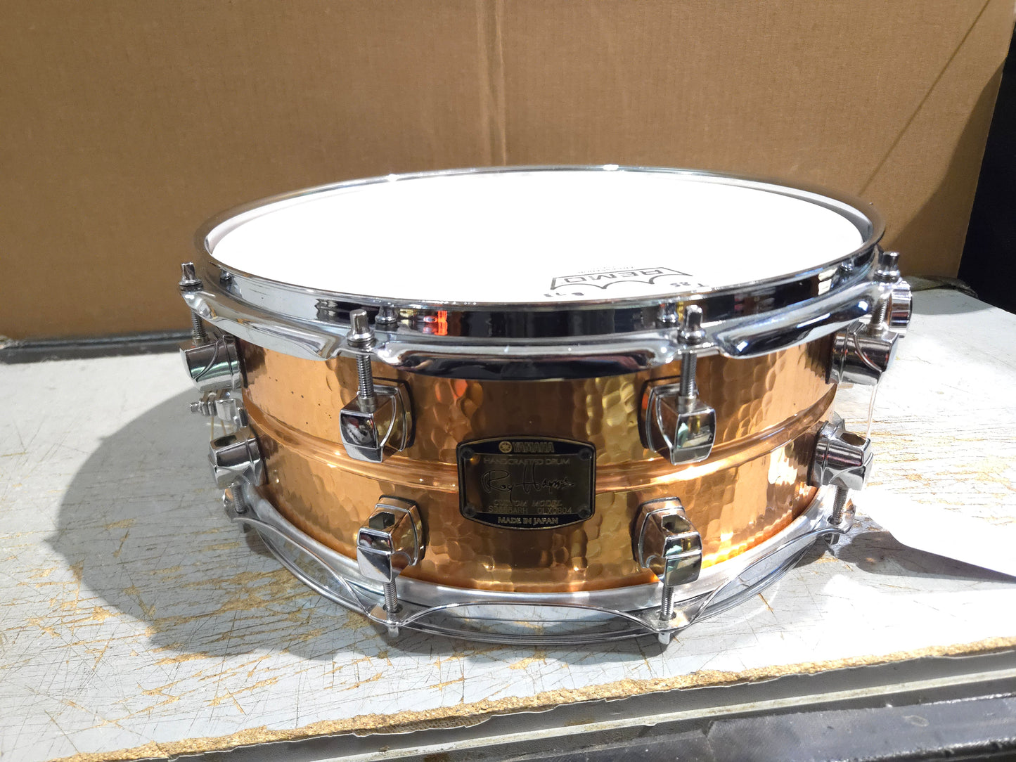 Yamaha SD655ARH Roy Haynes Signature 14x5.5" Hammered Copper Snare Drum 2000s - Copper
