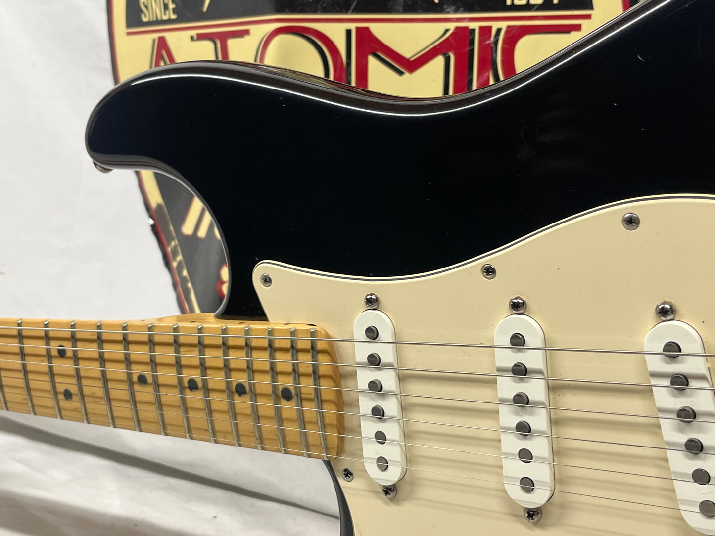 Fender American Stratocaster Strat Left Handed Lefty Electric Guitar - Black