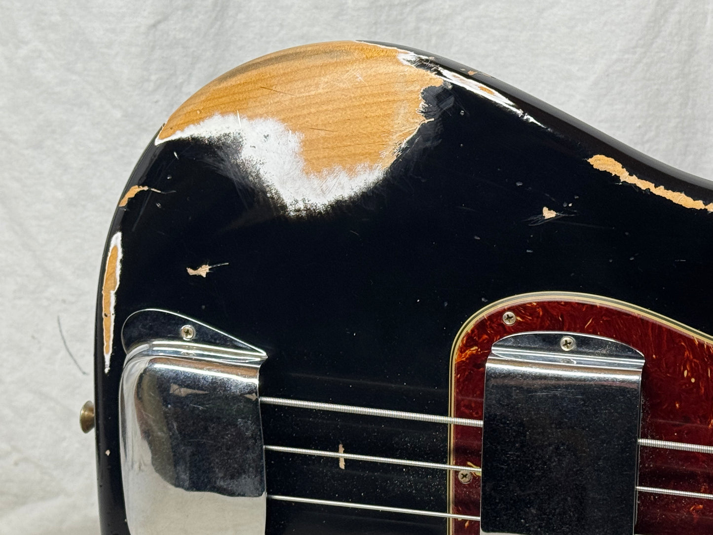 Fender USA Custom Shop '63 1963 P Bass HVR RW 4-string Precision Bass with COA + Case 2023 - Heavy Relic'd Black / Rosewood fingerboard