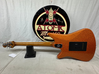 Ernie Ball Music Man BFR Ball Family Reserve Albert Lee HH Tremolo Signature Model Guitar with COA + Case 2018 - Orange Crush Sparkle