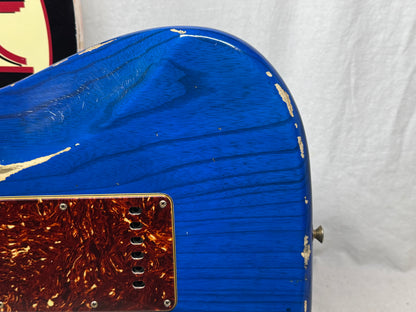 Fender USA Custom Shop '62 1962 Stratocaster Heavy Relic Guitar with COA + Case 2022 - Sapphire Blue Transparent / Rosewood fingerboard
