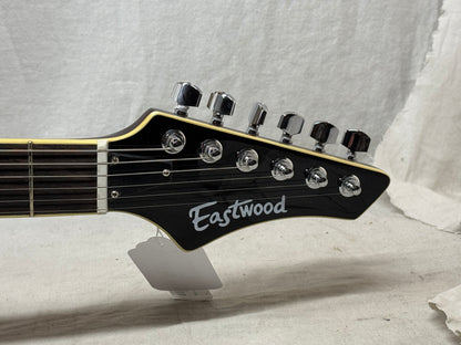 Eastwood Classic 6 TA PH Hollowbody Guitar with Case - Orange Flame