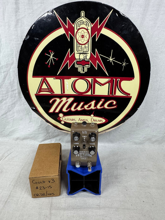 Pettyjohn Electronics Gold v3 Overdrive Pedal with Box