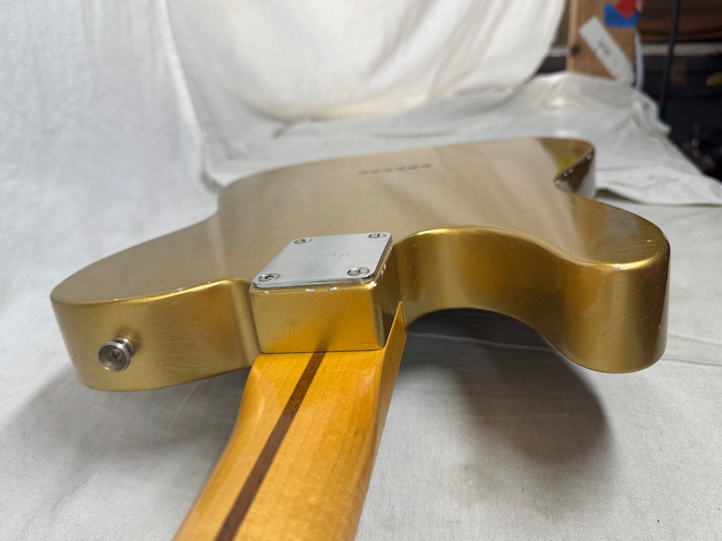 Fender USA Custom Shop Limited Edition Full Throttle Esquire Relic Telecaster Guitar with Case 2003 - Gold / Maple neck