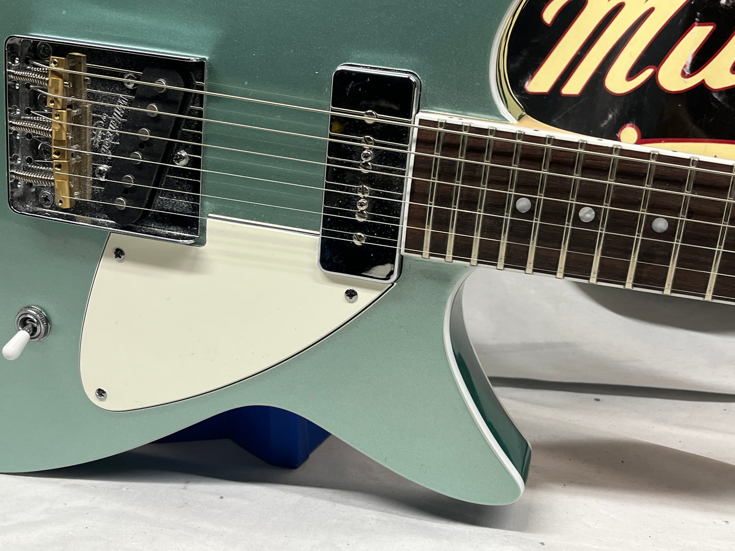 Rivolta Guitars Duocata Doublecut Semi-Hollow Body Electric Guitar - Duo Verde Metallic