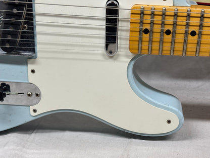 Fender USA Custom Shop 1959 '59 Telecaster Journeyman Guitar with COA + Case 2024 - Aged Sonic Blue / Maple neck