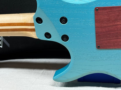 Kiesel A2 6 6-string Guitar with Gig Bag - Blue Mist Metallic