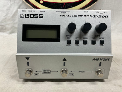 Boss VE-500 ve500 Vocal Performer Vocal Effects Processor Pedal with Power Supply + Box