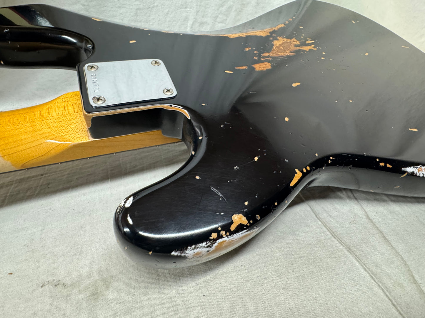 Fender USA Custom Shop '63 1963 P Bass HVR RW 4-string Precision Bass with COA + Case 2023 - Heavy Relic'd Black / Rosewood fingerboard