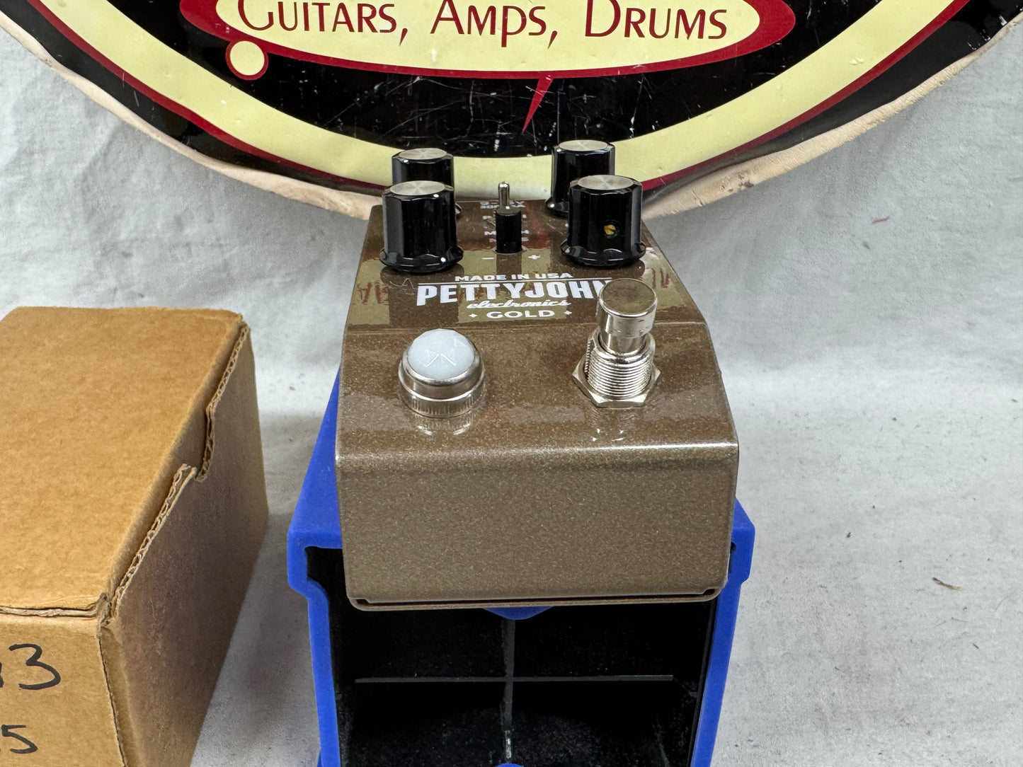 Pettyjohn Electronics Gold v3 Overdrive Pedal with Box