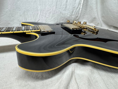 Yamaha Super Axe SA-2100 SA2100 Semi-Hollowbody Guitar with Epiphone Case - MIJ Made In Japan - Black