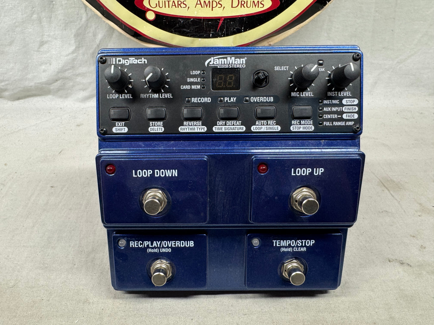 DigiTech JML2 JamMan jam man Stereo Phrase Looper Looping Pedal with Power Supply