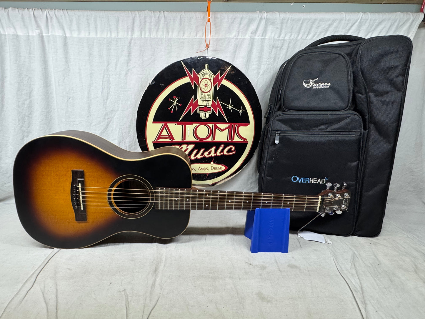 Journey Instruments Overhead OF420B1 of-420 Collapsible Travel Acoustic Guitar with Soft Case