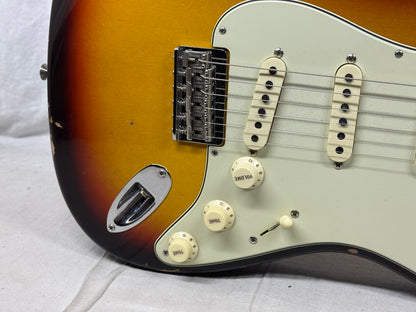 Fender USA Custom Shop S23 Limited Edition 1959 '59 Stratocaster HT Hardtail Guitar with COA + Case 2023 - Chocolate 3-Color Sunburst / Rosewood fingerboard - Relic'd
