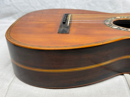 Unknown Builder Parlor Acoustic Guitar with Case late 1800s - early 1900s