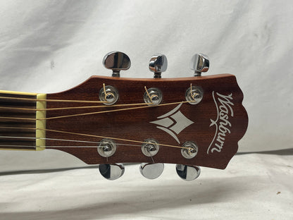 Washburn WD7SCEATB Harvest Series Dreadnought Acoustic Electric Guitar - Tobacco Burst