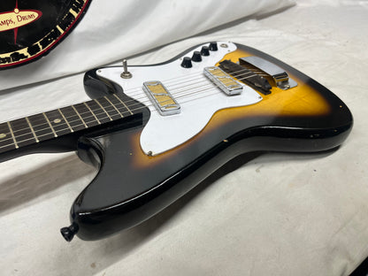 Harmony H15 Bobkat Vintage Electric Guitar with Chipboard Case