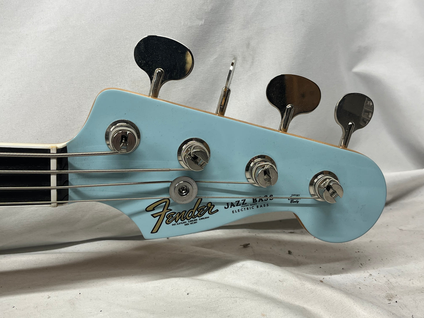 Fender Gold Foil Jazz Bass 4-String Electric Bass - Sonic Blue