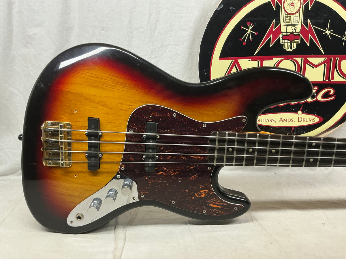 SX Vintage Series J-Style 34" Scale Length Electric Bass - 3 Tone Sunburst
