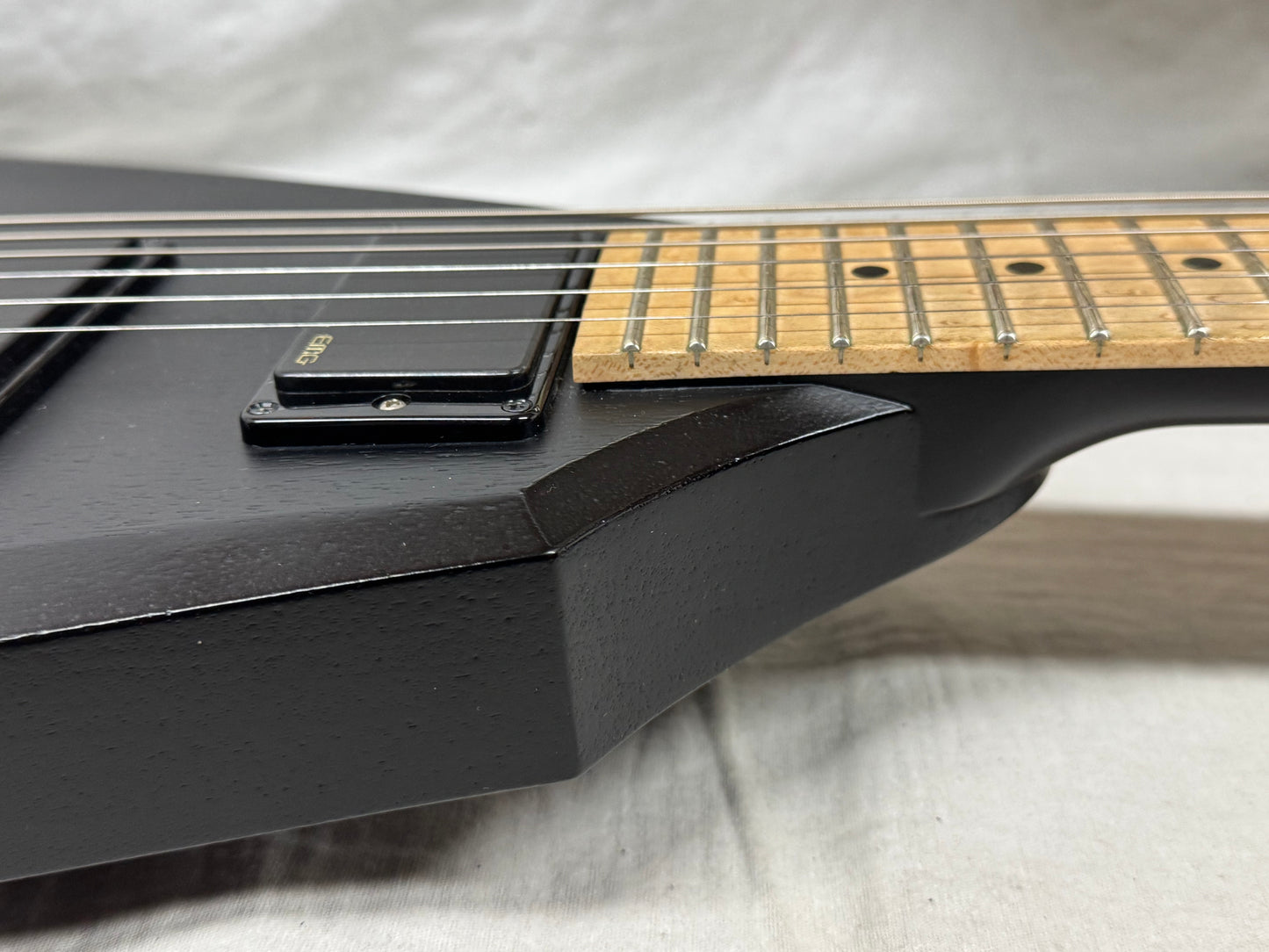 Washburn USA Custom Shop Vindicator Flying V Guitar with Case - Black