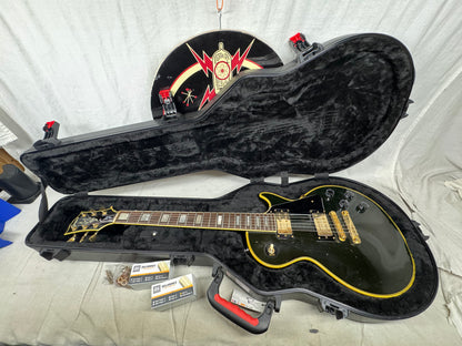Greco EG Series Singlecut Guitar with Gator Case - MIJ Made In Japan 1990 - Ebony / Black