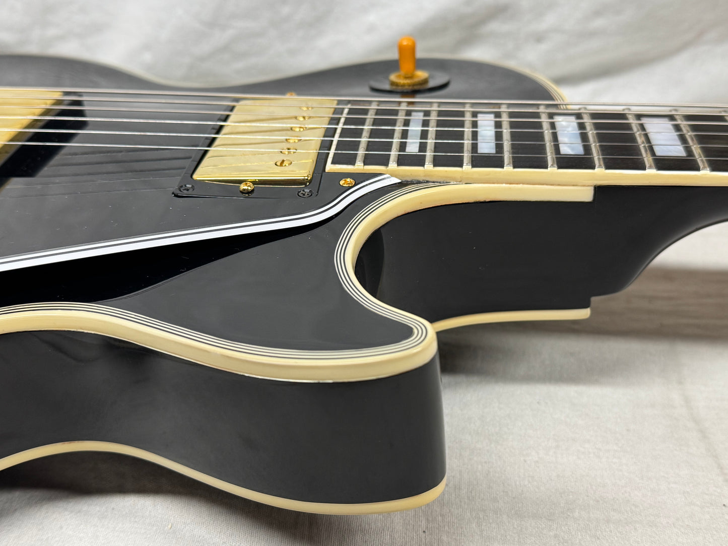 Gibson USA Custom Shop Les Paul Custom Guitar with COA + Case 2023 - Ebony / Black
