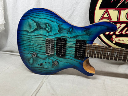 PRS Paul Reed Smith SE Limited Edition Custom 24 Burled Ash Guitar 2024 - Lake Blue