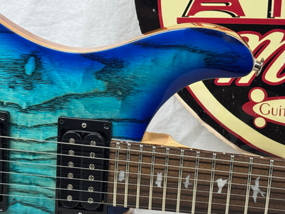 PRS Paul Reed Smith SE Limited Edition Custom 24 Burled Ash Guitar 2024 - Lake Blue