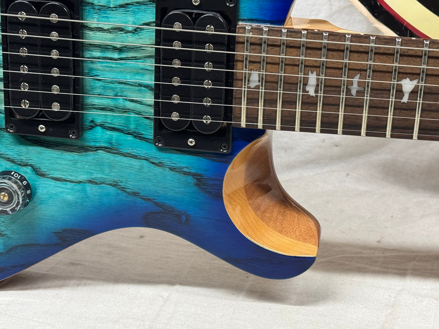 PRS Paul Reed Smith SE Limited Edition Custom 24 Burled Ash Guitar 2024 - Lake Blue