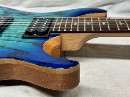 PRS Paul Reed Smith SE Limited Edition Custom 24 Burled Ash Guitar 2024 - Lake Blue