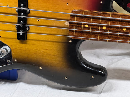 Fender Jaco Pastorius Jazz Bass Fretless 4-string J-Bass with Case 2005 - 3-Color Sunburst / Pau Ferro fingerboard