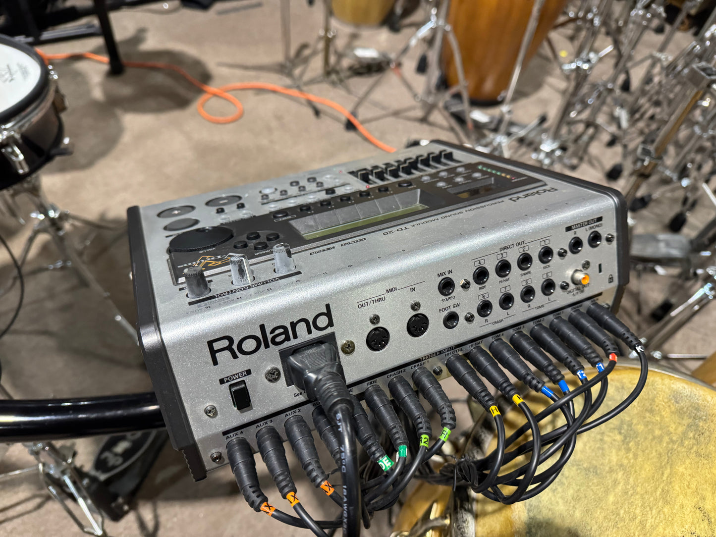 Roland V-Drums Kit: TD-20 td20 Brain MDS-20 rack VH-12 CY-15R CY-14C CY-8 KD-120 PD-125 PD-105 + DW-8000 HH Stand 2005 - Local Pickup Only
