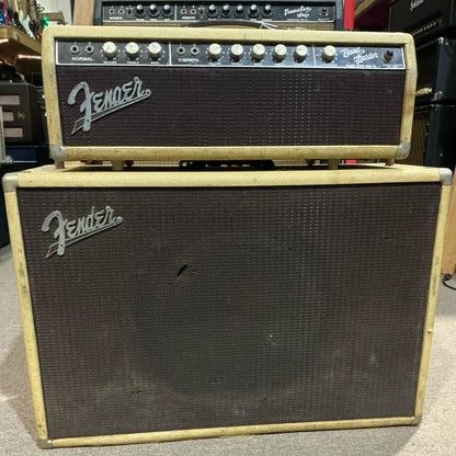 Fender 1963 Bandmaster band master Tube Amplifier Head with 1x15 115 Tone-Ring Speaker Cabinet