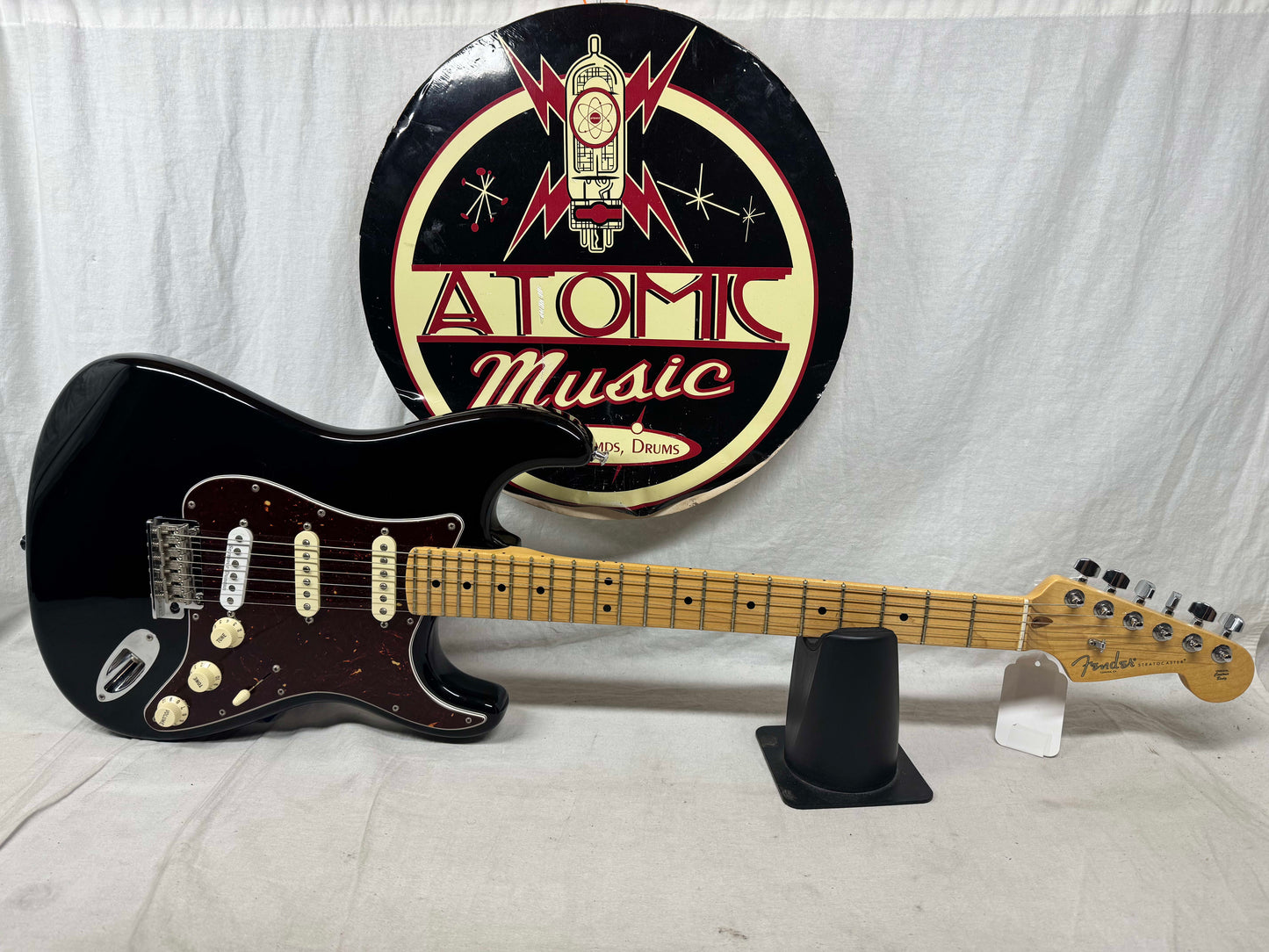 Fender American Professional Stratocaster HSS (modified to SSS) Shawbucker Guitar with Case 2016 - Black / Maple neck