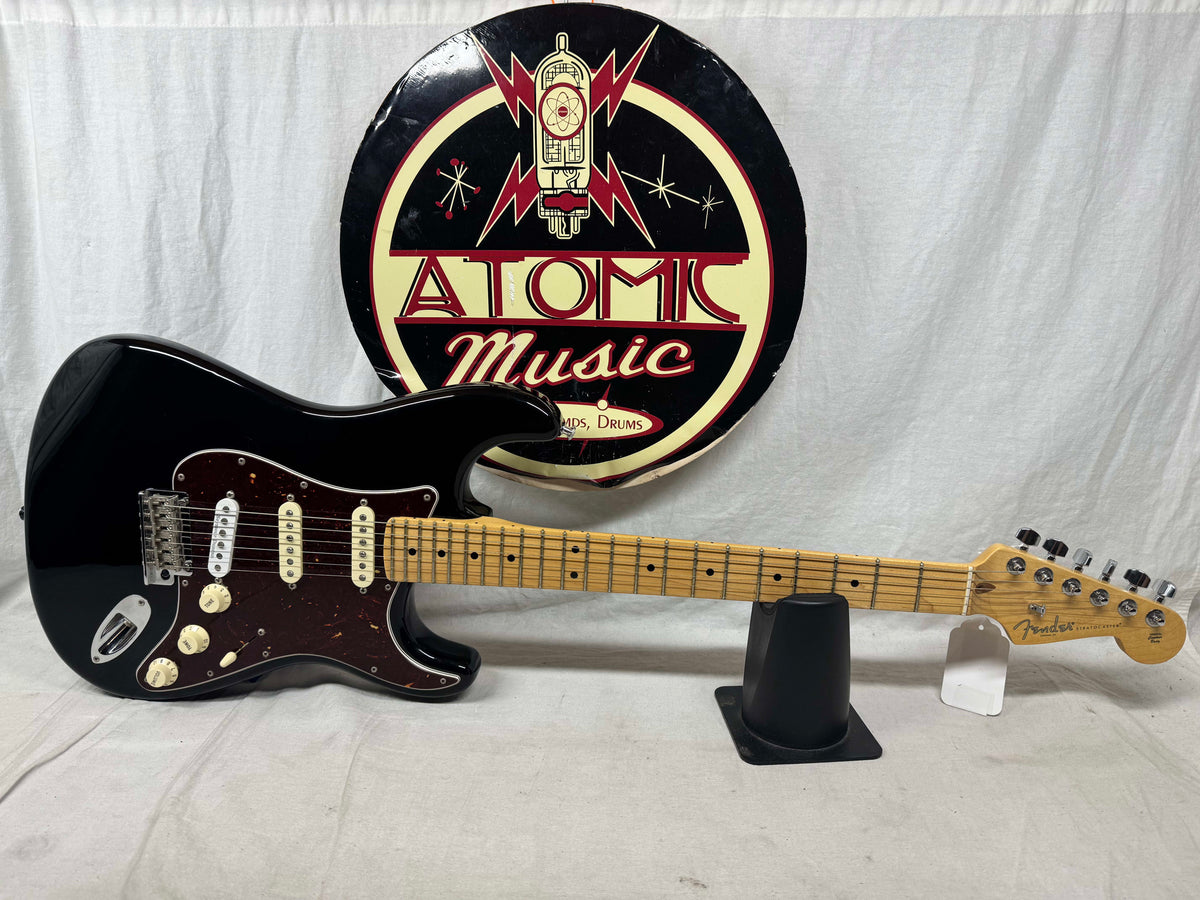 Fender American Professional Stratocaster HSS (modified to SSS) Shawbucker Guitar with Case 2016 - Black / Maple neck